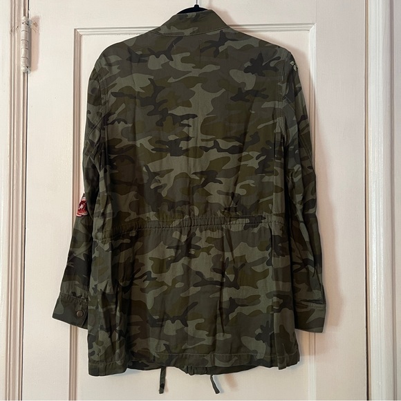 Knox Rose Embroidered Camo Utility Jacket Floral Military Style Size L - Picture 8 of 11